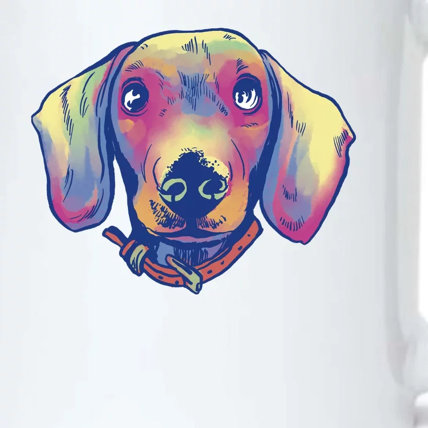 Dachshund Dog Portrait Black Color Changing Mug