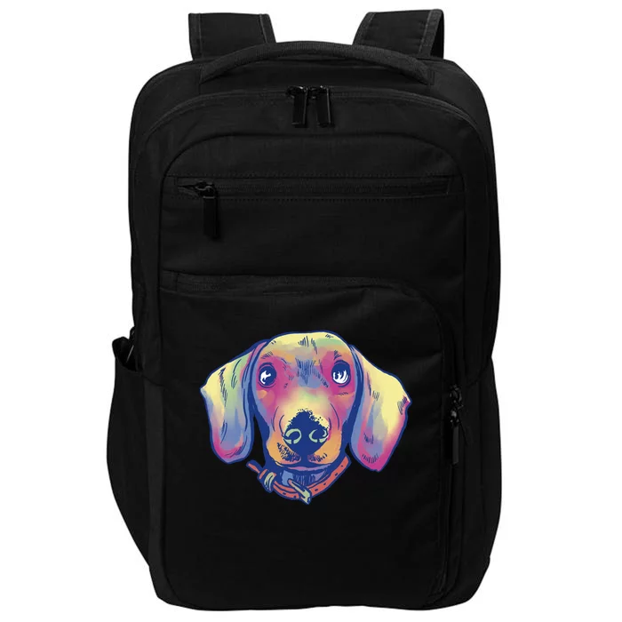 Dachshund Dog Portrait Impact Tech Backpack