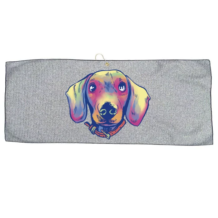 Dachshund Dog Portrait Large Microfiber Waffle Golf Towel