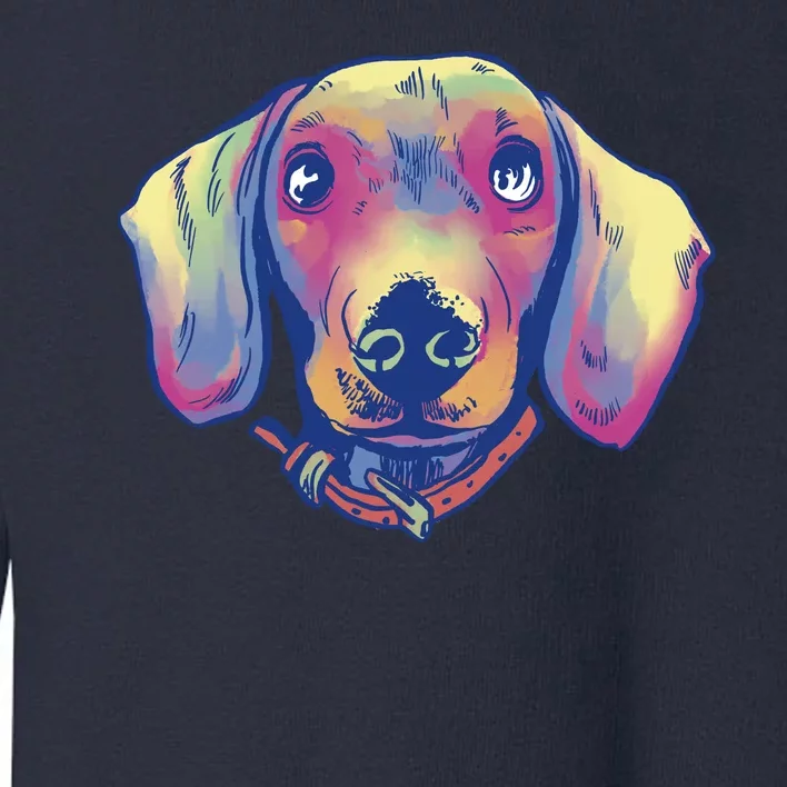 Dachshund Dog Portrait Toddler Sweatshirt