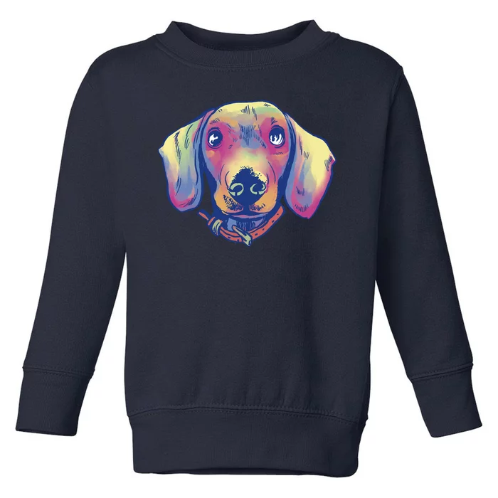 Dachshund Dog Portrait Toddler Sweatshirt