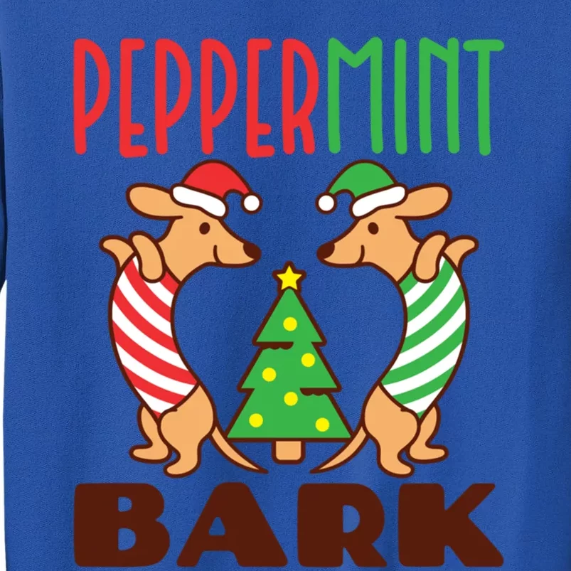 Dachshund Doxie Peppermint Bark Cute Christmas Xmas Gift Tall Sweatshirt