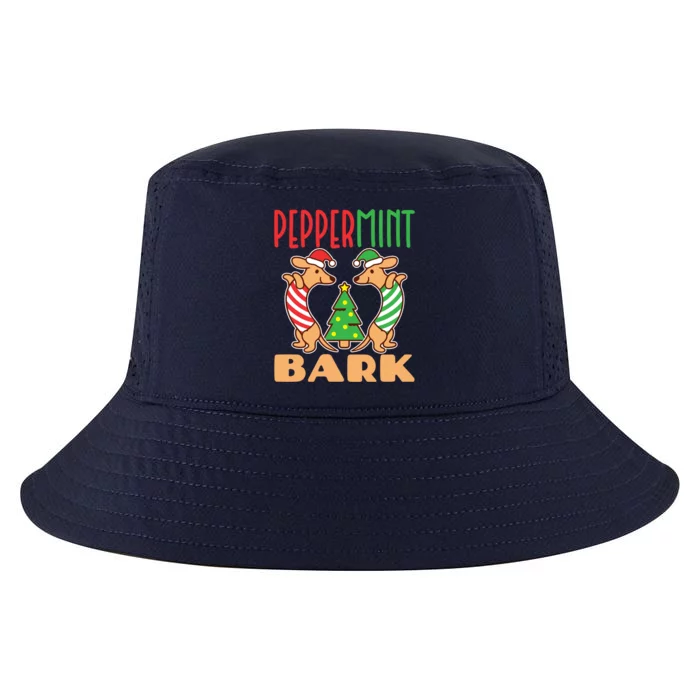 Dachshund Doxie Peppermint Bark Cute Christmas Xmas Gift Cool Comfort Performance Bucket Hat