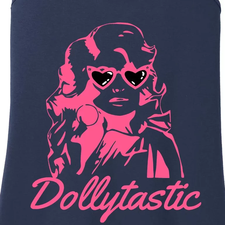 Dollytastic Dolly Pink Parton Country Music Fans Dolly Fan Ladies Essential Tank