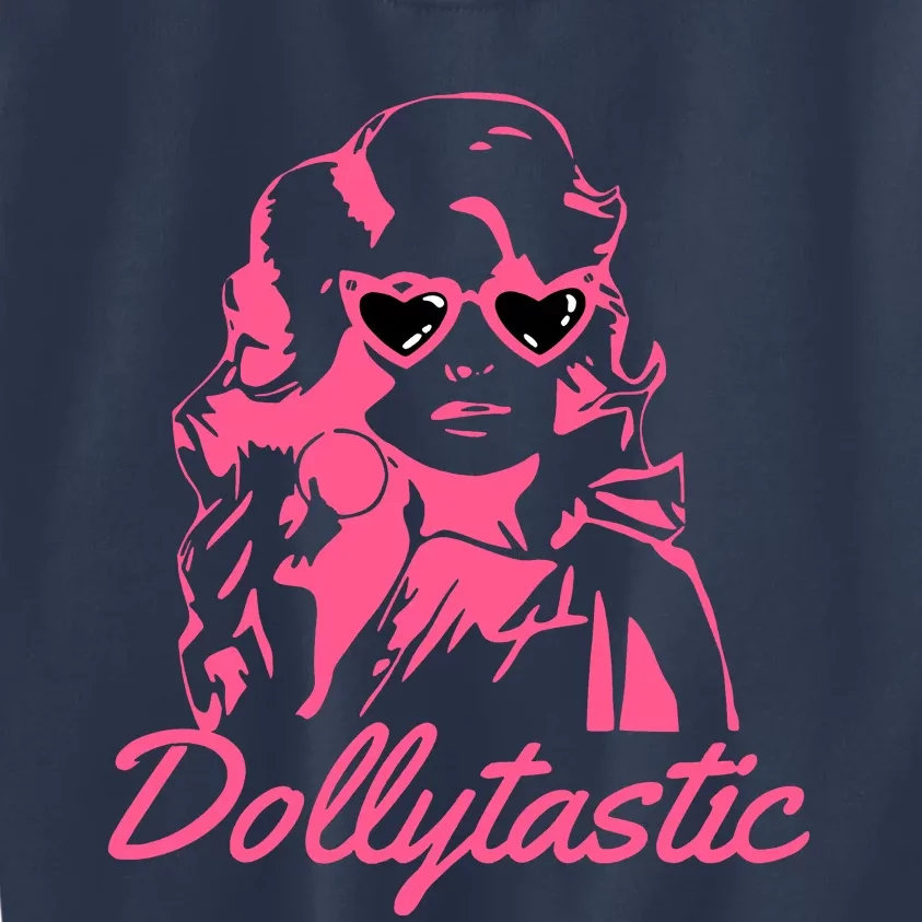 Dollytastic Dolly Pink Parton Country Music Fans Dolly Fan Kids Sweatshirt