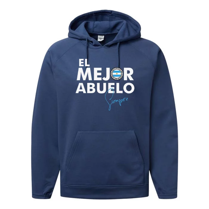 Dia Del Padre Father´s Day Gift. El Mejor Abuelo Argentino Performance Fleece Hoodie