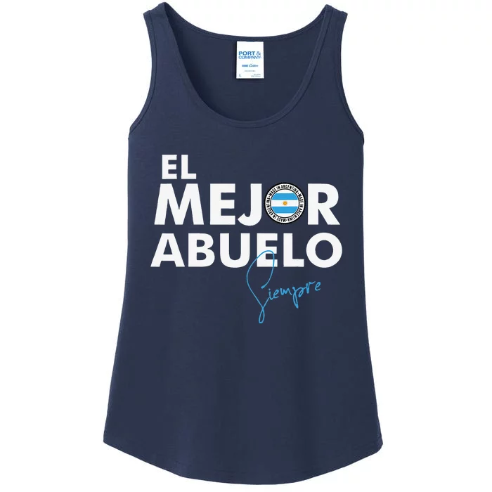 Dia Del Padre Father´s Day Gift. El Mejor Abuelo Argentino Ladies Essential Tank