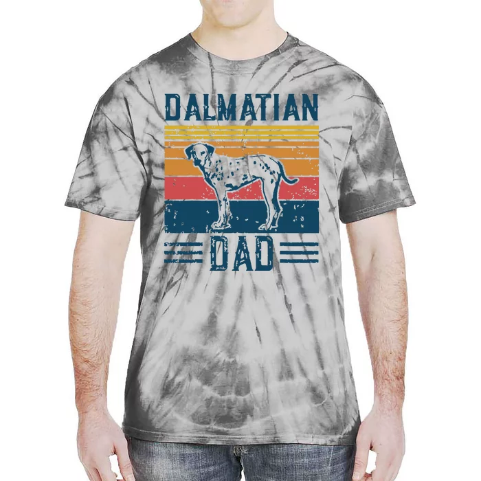 Dog Dalmatian Papa Vintage Dalmatian Dad Tie-Dye T-Shirt