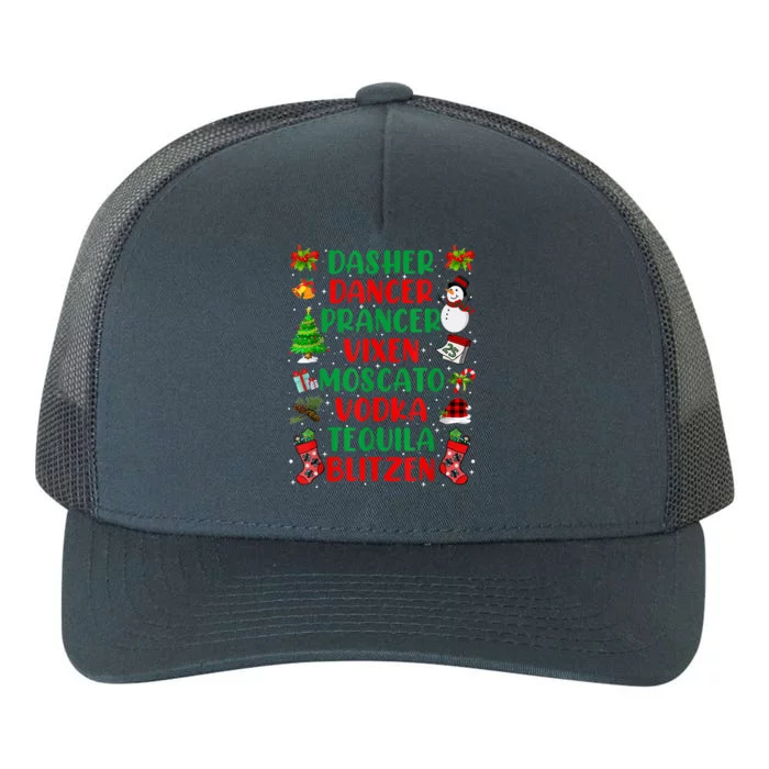 Dasher Dancer Prancer Vixen Moscato Vodka Tequila Blitzen Yupoong Adult 5-Panel Trucker Hat