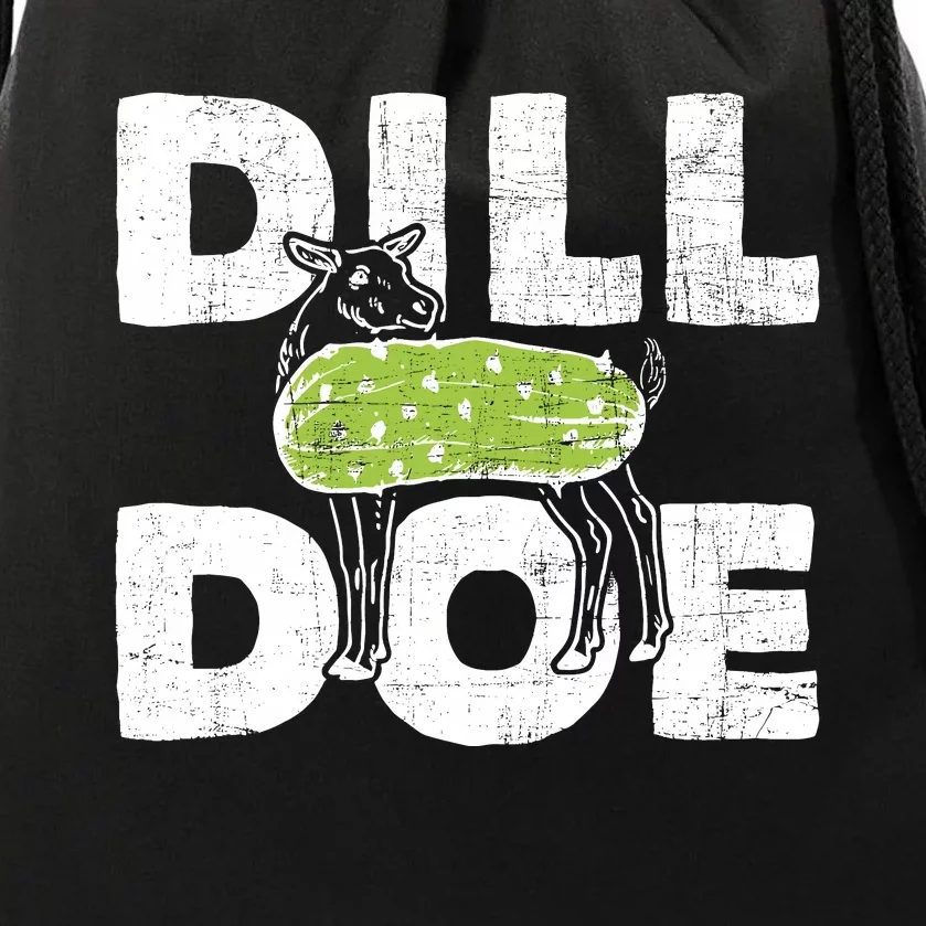 Dill Doe Pickle Cucumbler Vegan Lover Vegetable Vegetarian Drawstring Bag