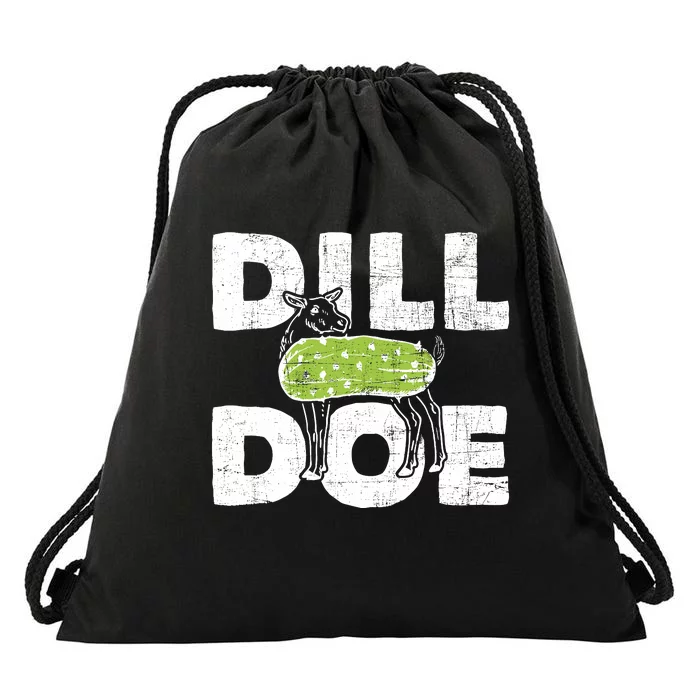 Dill Doe Pickle Cucumbler Vegan Lover Vegetable Vegetarian Drawstring Bag