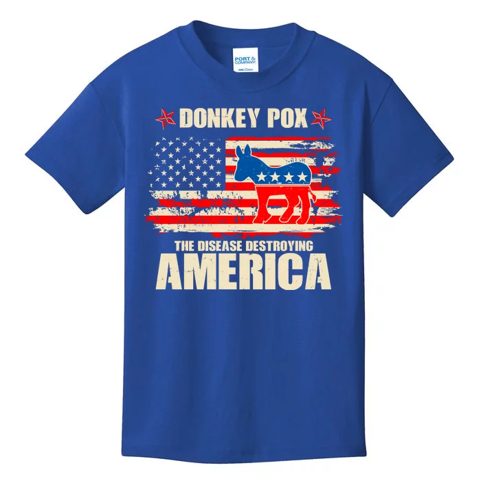 Distressed Donkey Pox The Disease Destroying America Kids T-Shirt