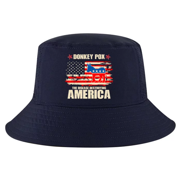 Distressed Donkey Pox The Disease Destroying America Cool Comfort Performance Bucket Hat