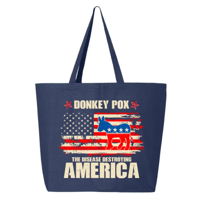 Distressed Donkey Pox The Disease Destroying America 25L Jumbo Tote