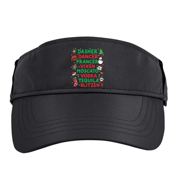 Dasher Dancer Prancer Vixen Moscato Vodka Tequila Blitzen Adult Drive Performance Visor