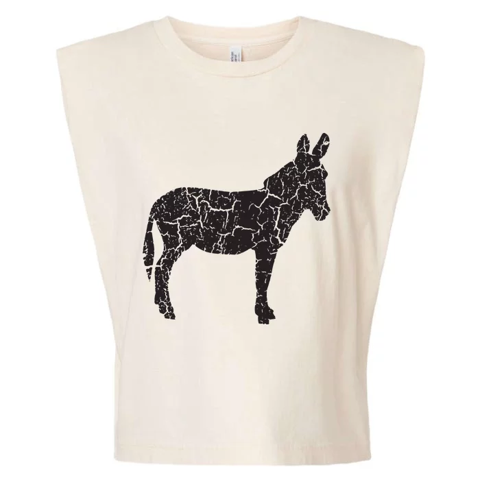 Donkey Distressed Print Vintage Donkey Garment-Dyed Women's Muscle Tee