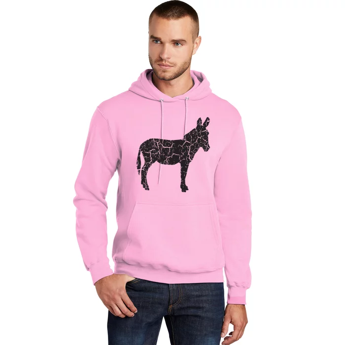 Donkey Distressed Print Vintage Donkey Hoodie