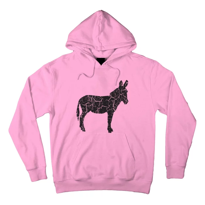 Donkey Distressed Print Vintage Donkey Hoodie