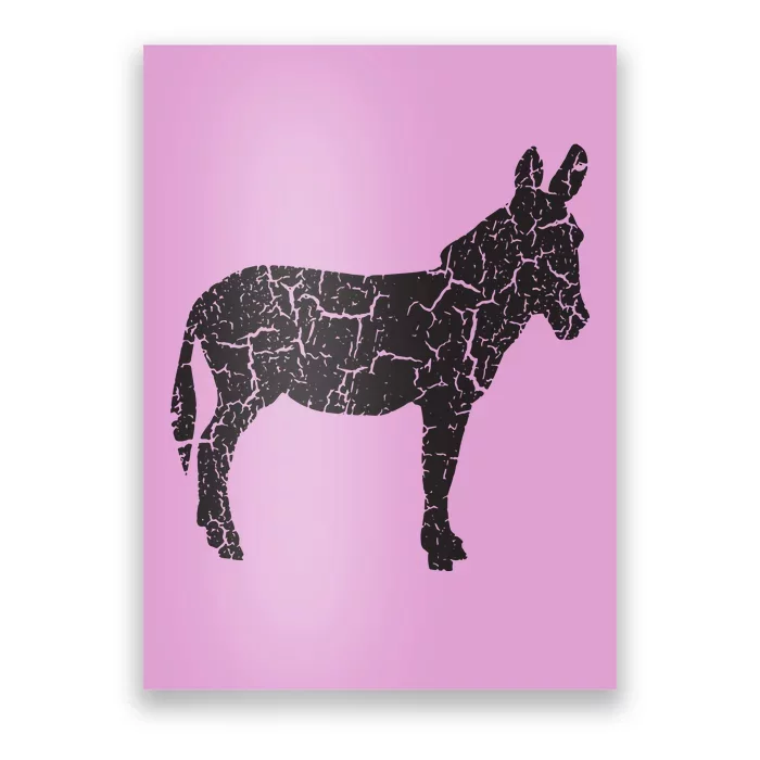 Donkey Distressed Print Vintage Donkey Poster