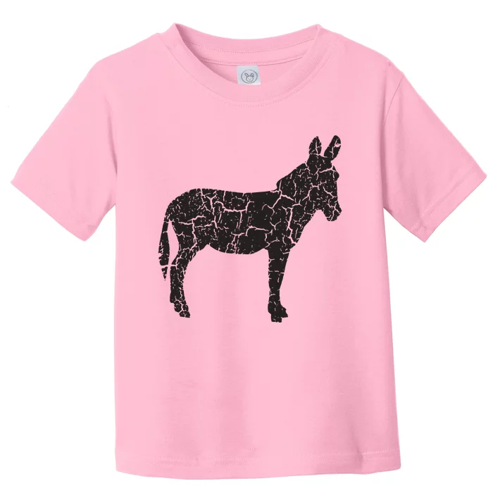 Donkey Distressed Print Vintage Donkey Toddler T-Shirt