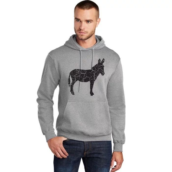 Donkey Distressed Print Vintage Donkey Tall Hoodie