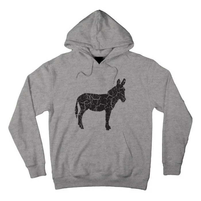 Donkey Distressed Print Vintage Donkey Tall Hoodie