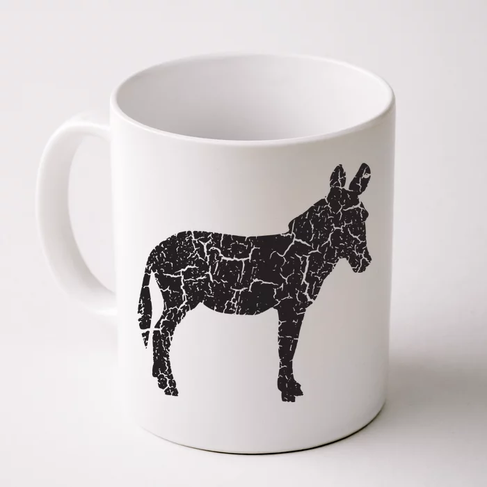 Donkey Distressed Print Vintage Donkey Front & Back Coffee Mug