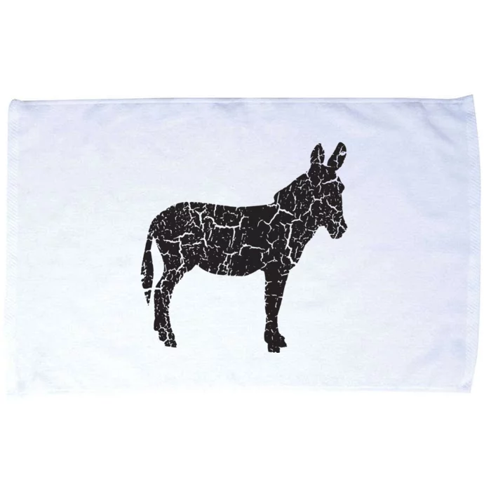 Donkey Distressed Print Vintage Donkey Microfiber Hand Towel