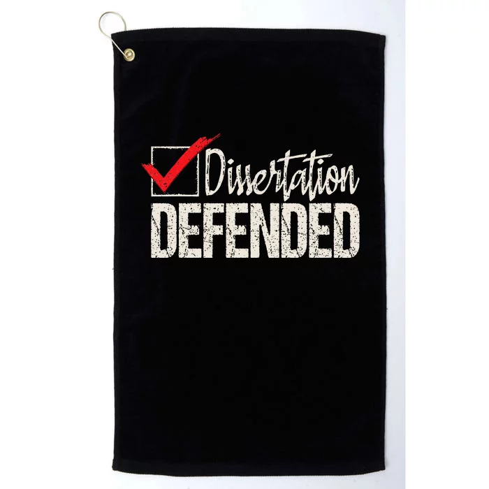 Dissertation Defended PhD Graduate Ph.D. Graduation Platinum Collection Golf Towel