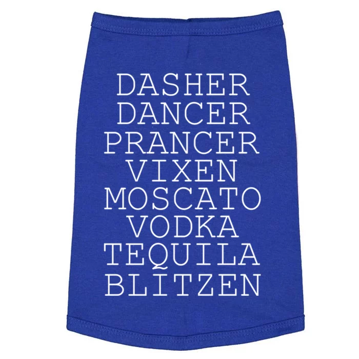 Dasher Dancer Prancer Vixen Moscato Vodka Tequila Blitzen Cool Gift Doggie Tank