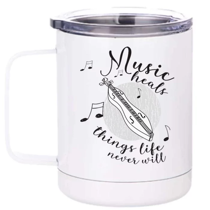 Dulcimerist Dulcimer Player Mountai Nappalachian Dulcimer Front & Back 12oz Stainless Steel Tumbler Cup