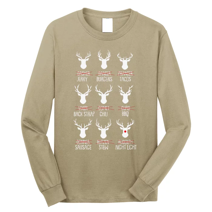 Dasher Dancer Prancer Christmas Pajama Reindeer Food XMas Long Sleeve Shirt