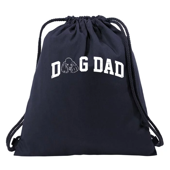 Dog Dad Poodle Gift For Father's Day Drawstring Bag