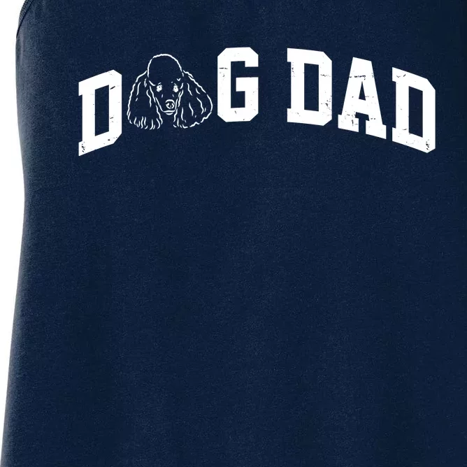 Dog Dad Poodle Gift For Father's Day Women's Racerback Tank