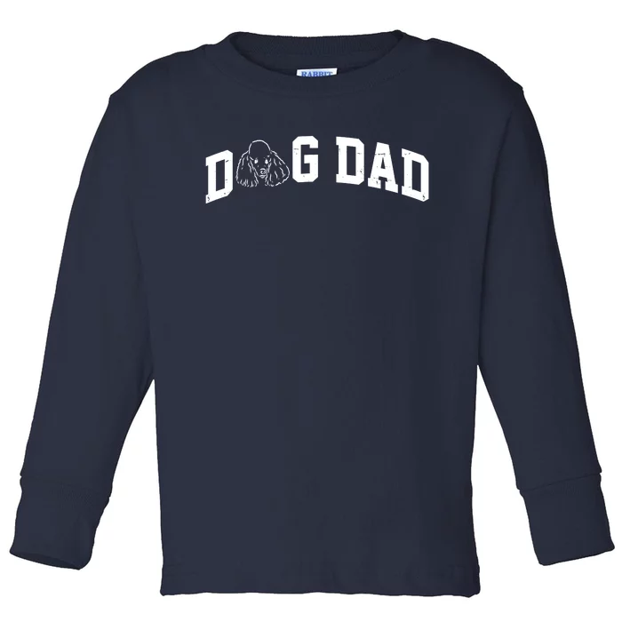 Dog Dad Poodle Gift For Father's Day Toddler Long Sleeve Shirt