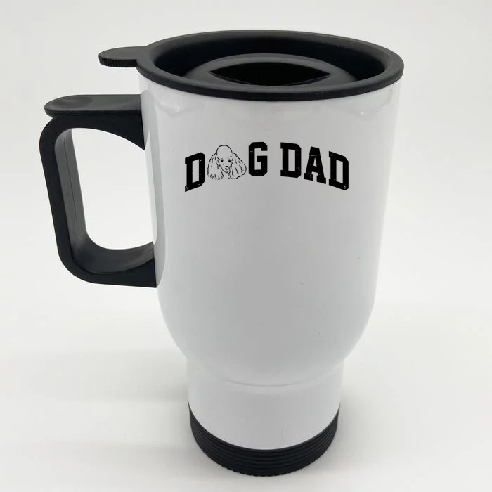 Dog Dad Poodle Gift For Father's Day Front & Back Stainless Steel Travel Mug