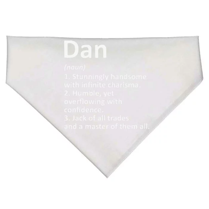 DAN Definition Personalized Name Funny Birthday Gift Idea USA-Made Doggie Bandana