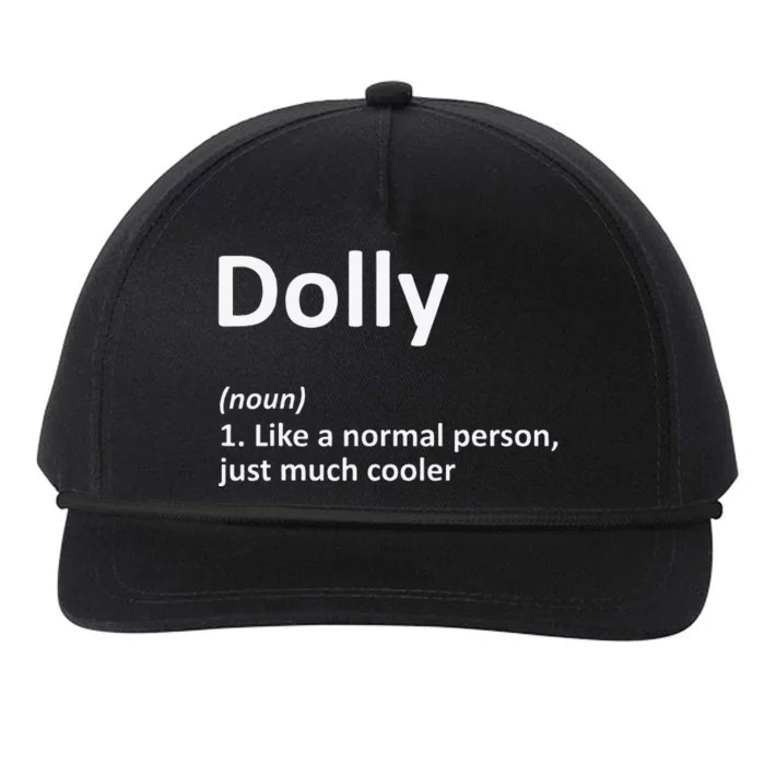 DOLLY Definition Personalized Name Funny Birthday Gift Idea Snapback Five-Panel Rope Hat