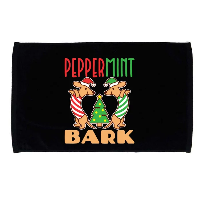 Dachshund Doxie Peppermint Bark Cute Christmas Xmas Cool Gift Microfiber Hand Towel