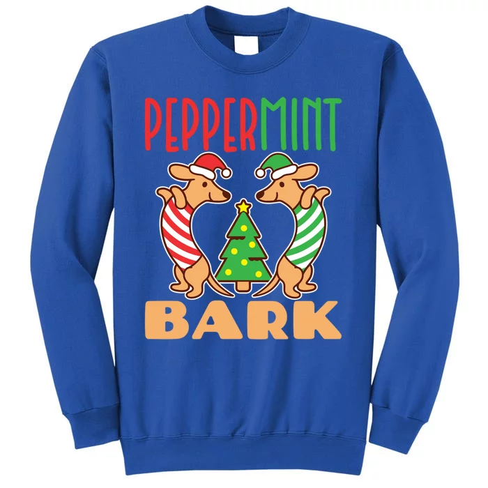 Dachshund Doxie Peppermint Bark Cute Christmas Xmas Cool Gift Sweatshirt