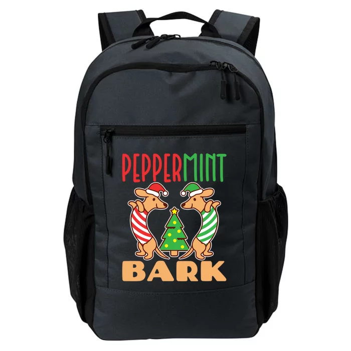 Dachshund Doxie Peppermint Bark Cute Christmas Xmas Cool Gift Daily Commute Backpack