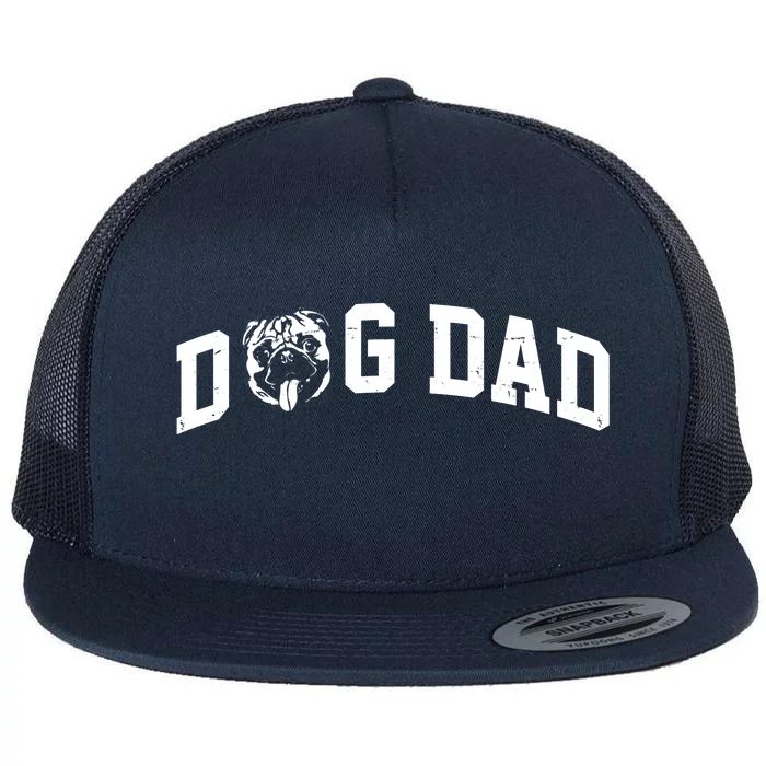 Dog Dad Pug Lover Flat Bill Trucker Hat