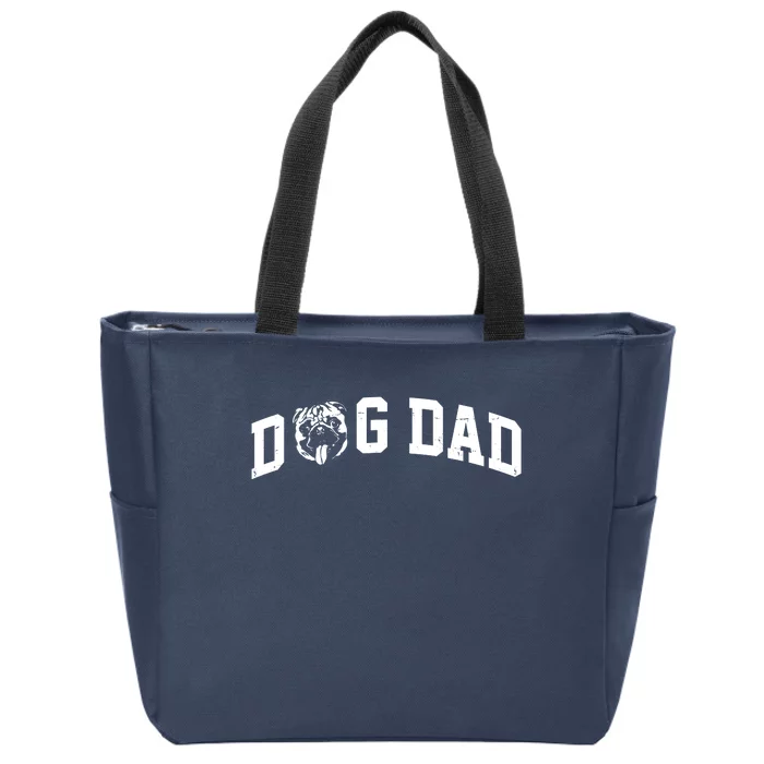 Dog Dad Pug Lover Zip Tote Bag