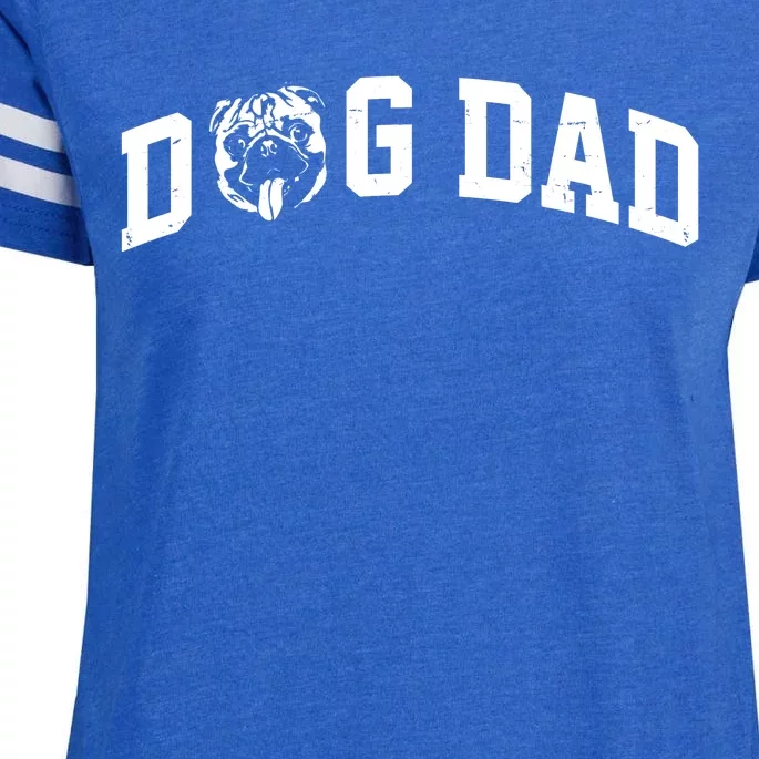 Dog Dad Pug Lover Enza Ladies Jersey Football T-Shirt