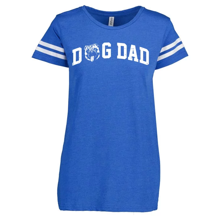 Dog Dad Pug Lover Enza Ladies Jersey Football T-Shirt