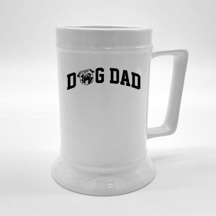 Dog Dad Pug Lover Front & Back Beer Stein