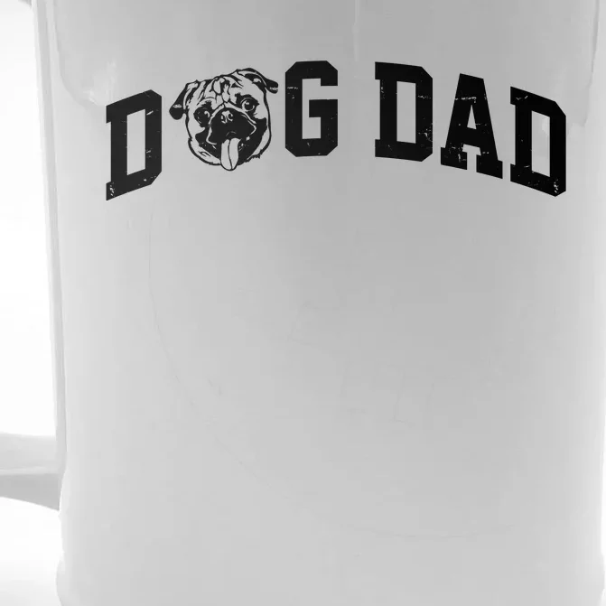 Dog Dad Pug Lover Front & Back Beer Stein