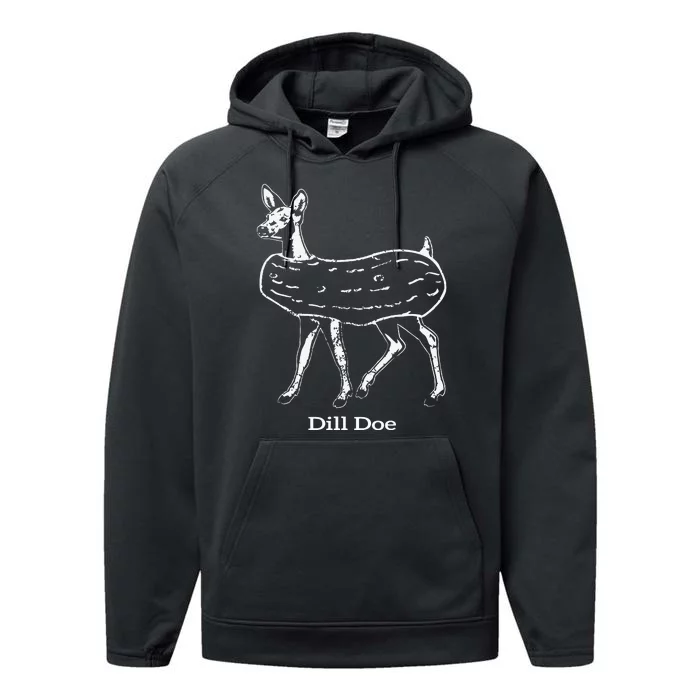 Dill Doe Reindeer Pickles Naughty Performance Fleece Hoodie