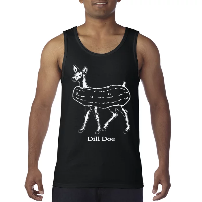 Dill Doe Reindeer Pickles Naughty Tank Top