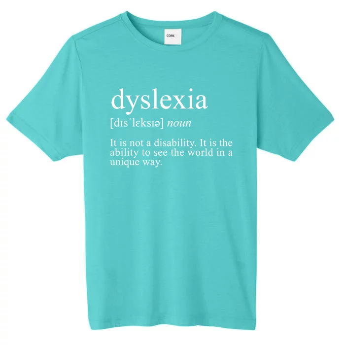 Dyslexia Definition Reading Specialist Dyslexia Awareness Gift ChromaSoft Performance T-Shirt